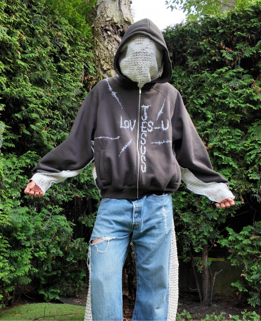 Jesus Loves•U Embroidered Hoodie NR.11
