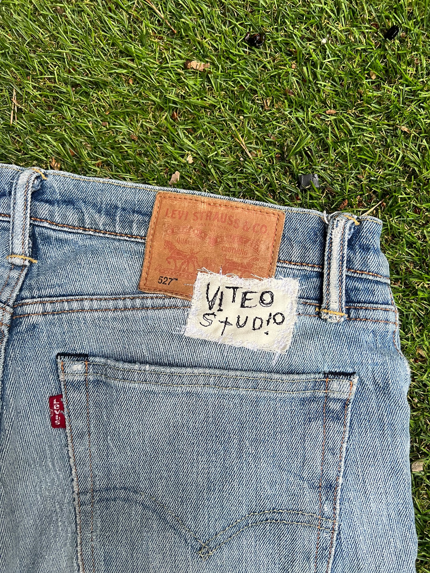 coogi & crochet flared denim jeans