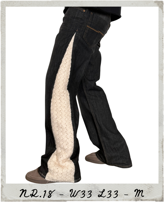 Crochet Flared Crochet Denim Jeans N.18