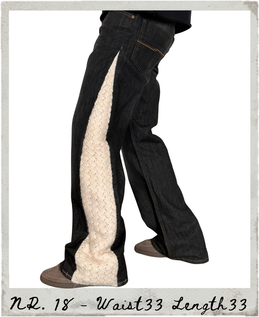 crochet flared denim N.18