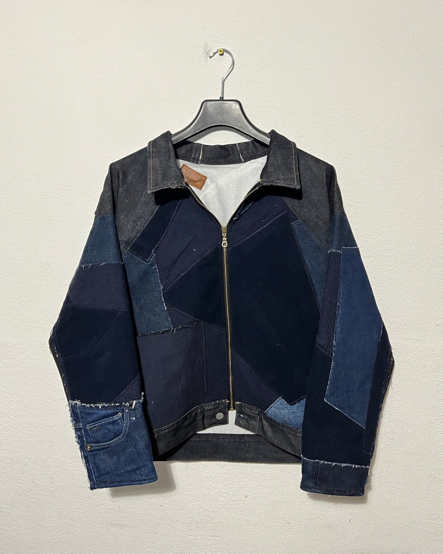 navy textured puzzle jacket