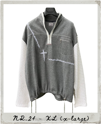 Embroidered Cross 1/4 Zip Sweatshirt NR.24