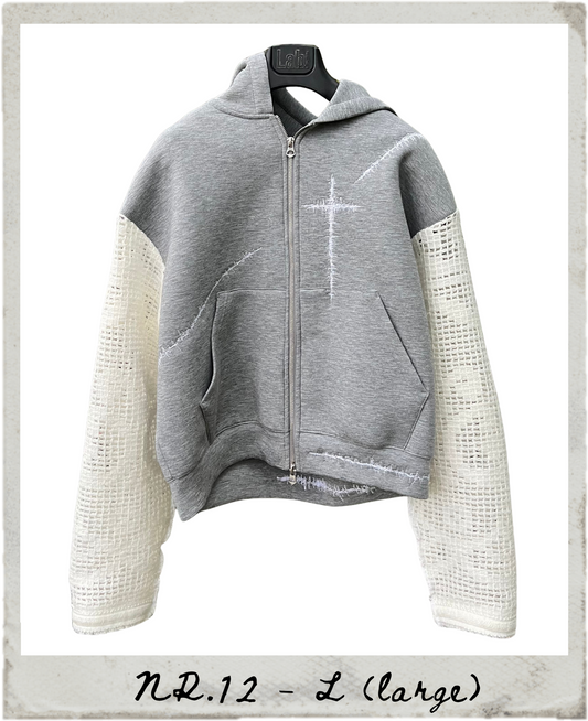 Cross n Scars Embroidered Knitted Hoodie NR.12