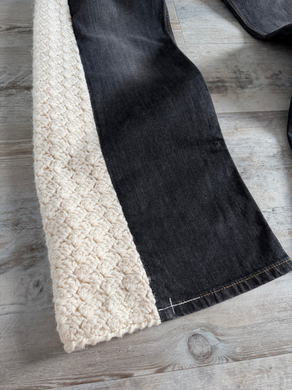 Crochet Flared Crochet Denim Jeans N.18