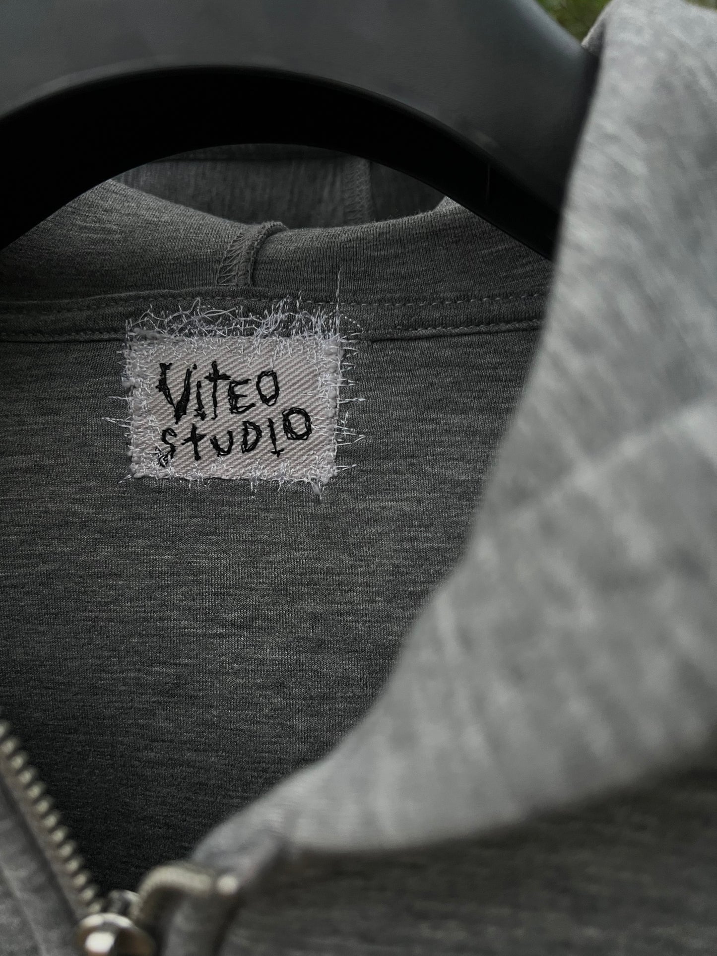 cross n scars embroidered hoodie