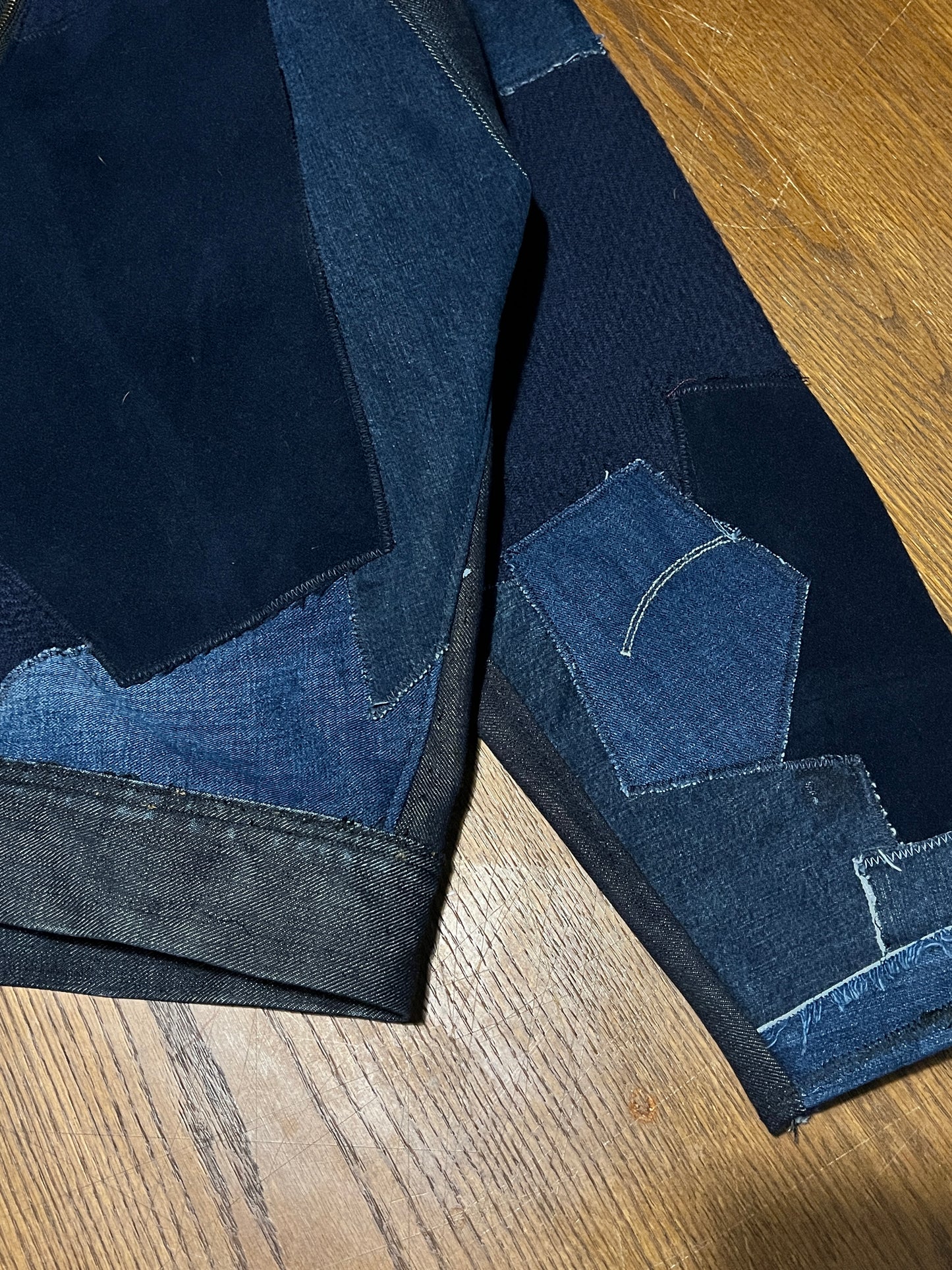 navy textured puzzle jacket