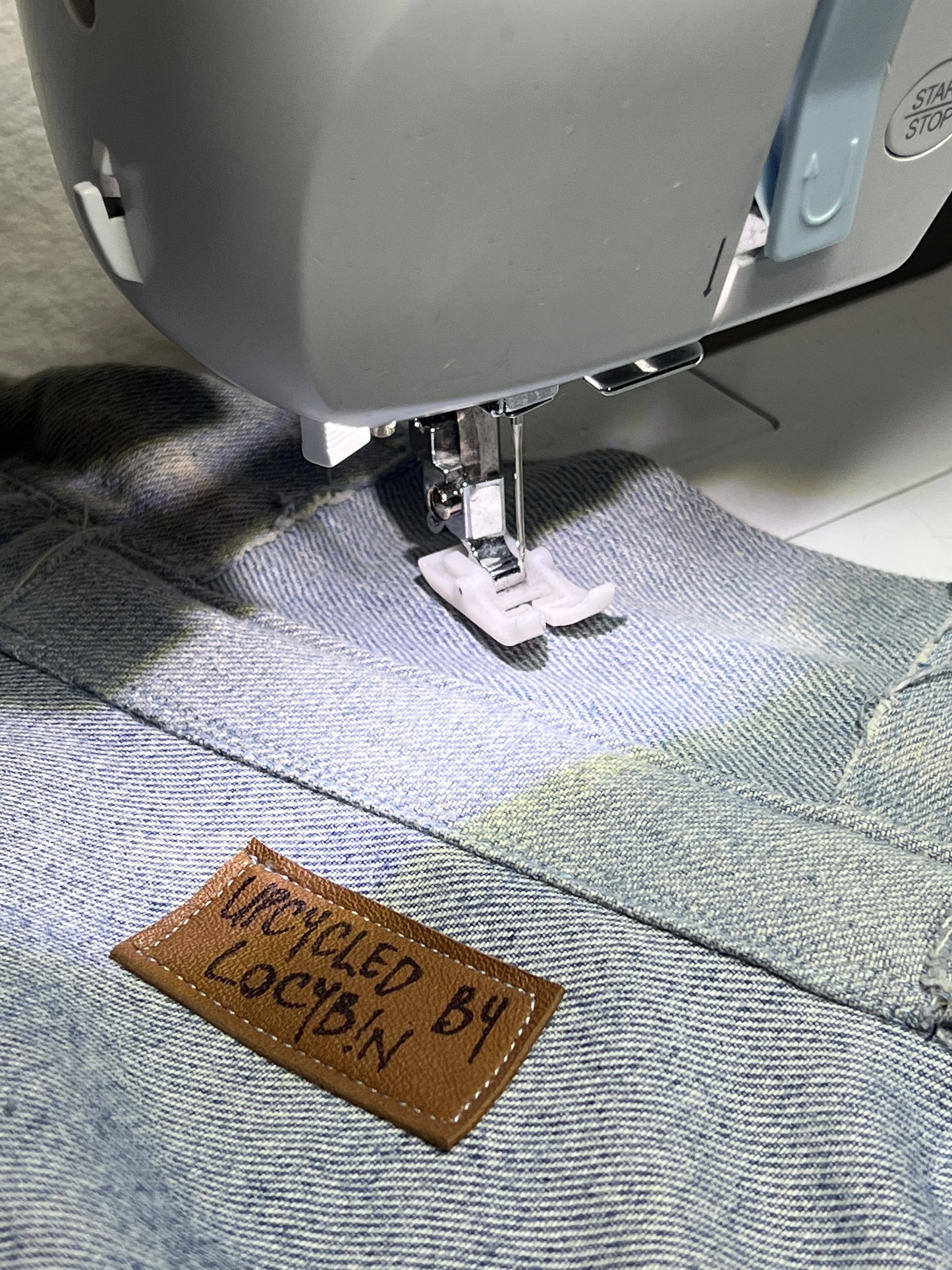 denim puzzle jacket