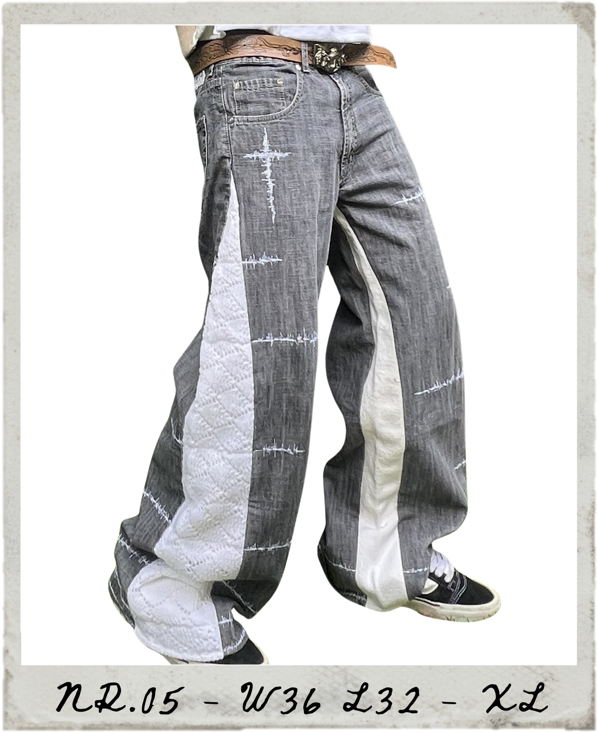 Cross n' Scars Knitted Flared Denim Jeans NR.05