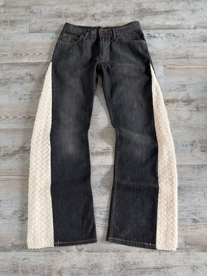 Crochet Flared Crochet Denim Jeans N.18