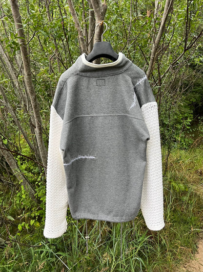 Embroidered Cross 1/4 Zip Sweatshirt NR.24