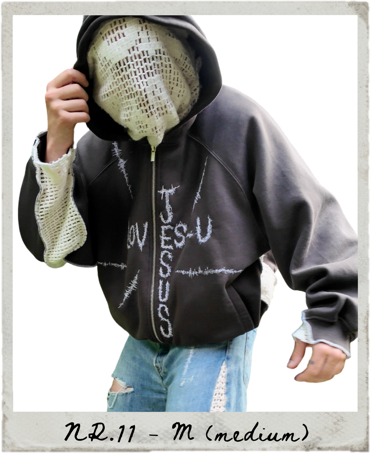 Jesus Loves•U Embroidered Hoodie NR.11