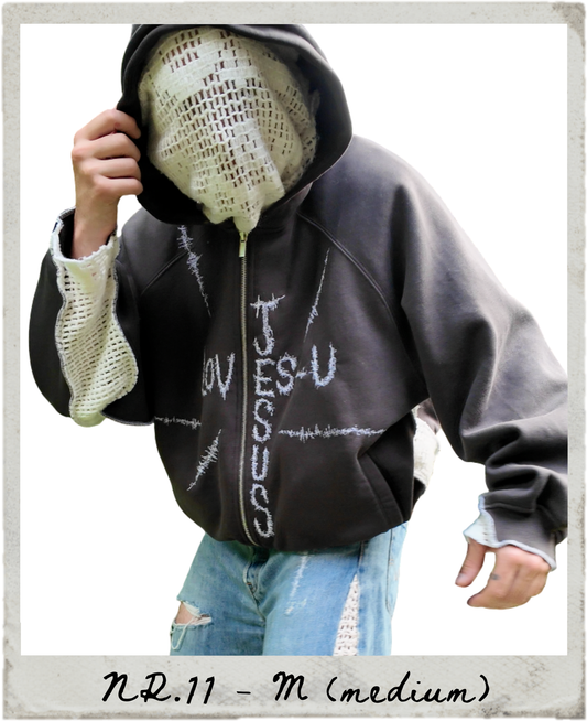 Jesus Loves•U Embroidered Hoodie NR.11