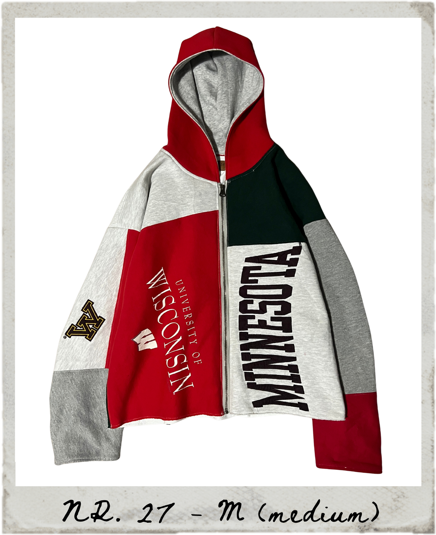vintage college puzzle hoodie