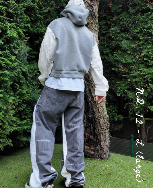 Cross n Scars Embroidered Knitted Hoodie NR.12