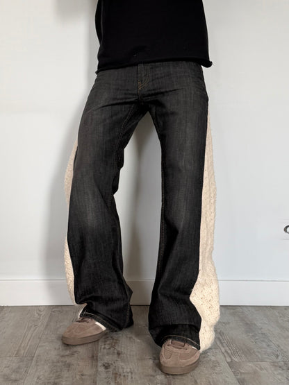 Crochet Flared Crochet Denim Jeans N.18