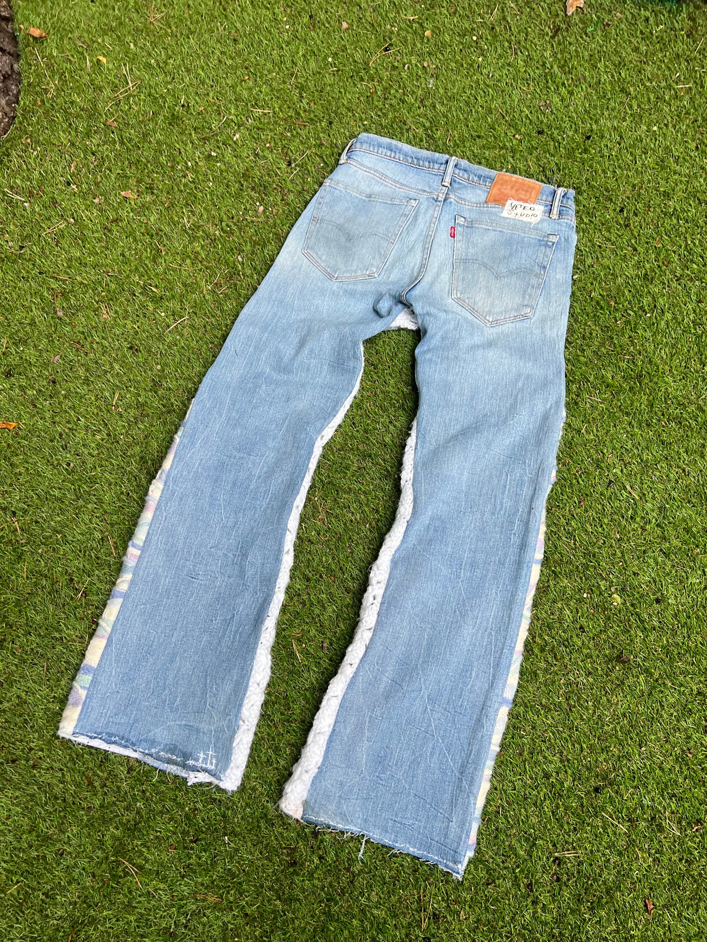 coogi & crochet flared denim jeans