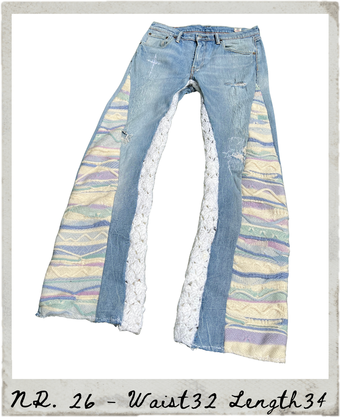 coogi & crochet flared denim jeans