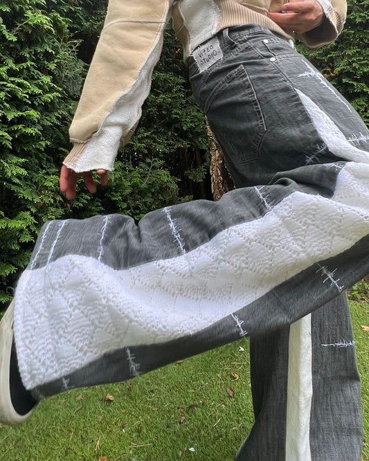 Cross n' Scars Knitted Flared Denim Jeans NR.05