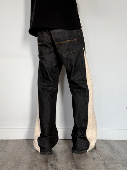 Crochet Flared Crochet Denim Jeans N.18