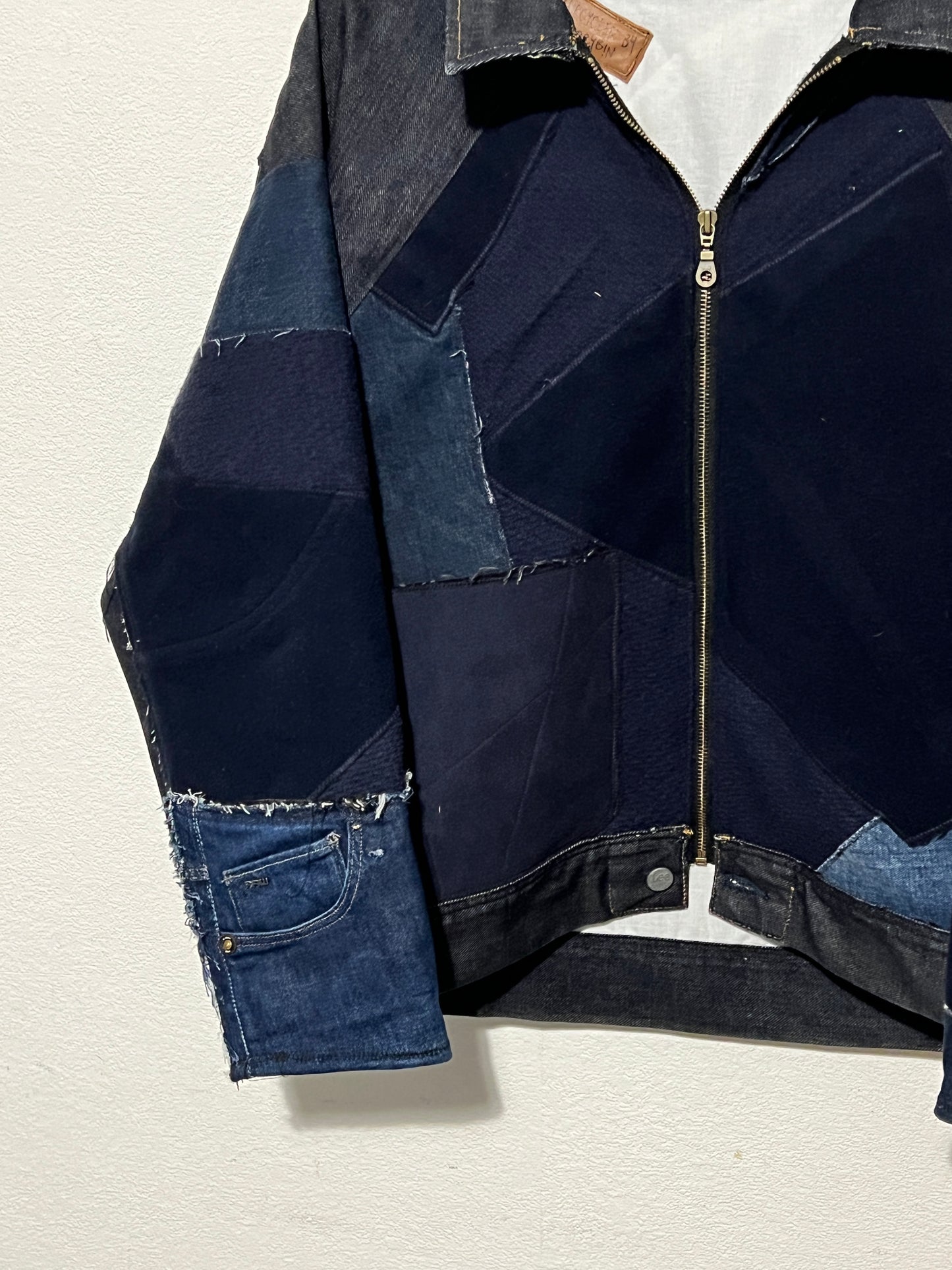 navy textured puzzle jacket